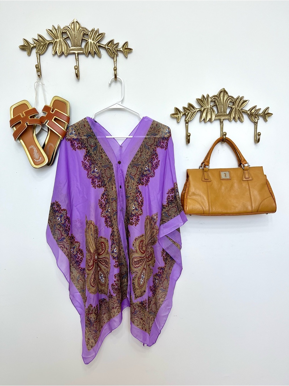 🆕Purple Paisley Sheer Kimono/Cover